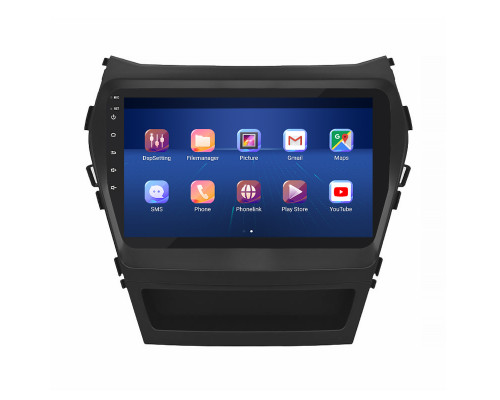 Штатная магнитола Lesko для Hyundai Santa Fe III Рестайлинг 2015-2018 экран 9" 2/32Gb 4G Wi-Fi GPS Top