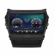 Штатная магнитола Lesko для Hyundai Santa Fe III Рестайлинг 2015-2018 экран 9" 4/64Gb 4G Wi-Fi GPS Top