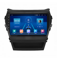 Штатная магнитола Lesko для Hyundai Santa Fe III Рестайлинг 2015-2018 экран 9" 6/128Gb 4G Wi-Fi GPS Top