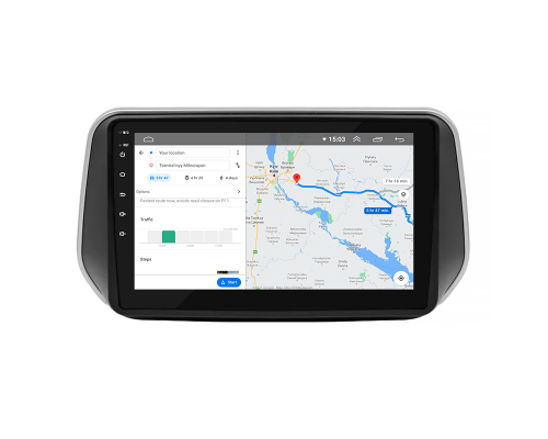 Штатная магнитола Lesko для Hyundai Santa Fe IV 2018-2021 экран 10" 4/64Gb 4G Wi-Fi GPS Top