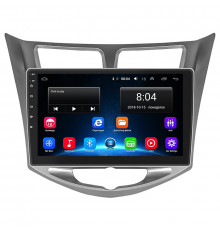 Штатная магнитола Lesko для Hyundai Solaris I 2010-2014 экран 10" 2/32Gb Wi-Fi GPS Base