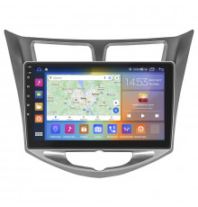 Штатная магнитола Lesko для Hyundai Solaris I 2010-2014 экран 10" 4/64Gb CarPlay 4G Wi-Fi GPS Prime