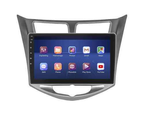 Штатная магнитола Lesko для Hyundai Solaris I 2010-2014 экран 10" 4/64Gb 4G Wi-Fi GPS Top