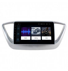 Штатная магнитола Lesko для Hyundai Solaris II 2017-2020 экран 9" 2/32Gb Wi-Fi GPS Base