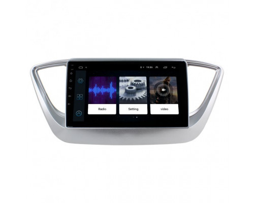 Штатная магнитола Lesko для Hyundai Solaris II 2017-2020 экран 9" 2/32Gb Wi-Fi GPS Base