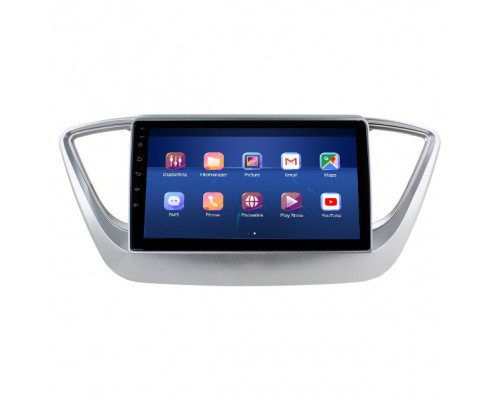 Штатная магнитола Lesko для Hyundai Solaris II 2017-2020 экран 9" 4/64Gb 4G Wi-Fi GPS Top