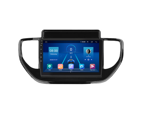 Штатная магнитола Lesko для Hyundai Solaris II Рестайлинг 2020-н.в. экран 9" 2/32Gb Wi-Fi GPS Base