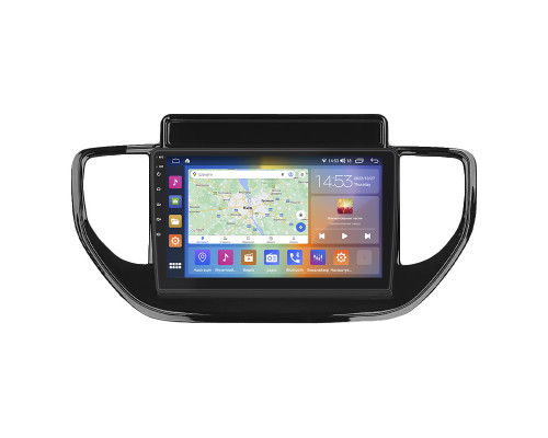 Штатная магнитола Lesko для Hyundai Solaris II Рестайлинг 2020-н.в. экран 9" 4/64Gb CarPlay 4G Wi-Fi GPS Prime