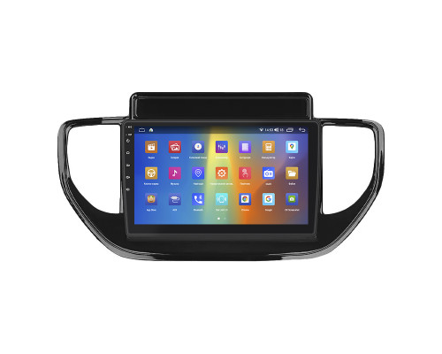 Штатная магнитола Lesko для Hyundai Solaris II Рестайлинг 2020-н.в. экран 9" 4/64Gb CarPlay 4G Wi-Fi GPS Prime