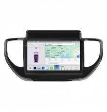 Штатная магнитола Lesko для Hyundai Solaris II Рестайлинг 2020-н.в. экран 9" 4/64 QLED CarPlay 4G Wi-Fi GPS 360 Prime