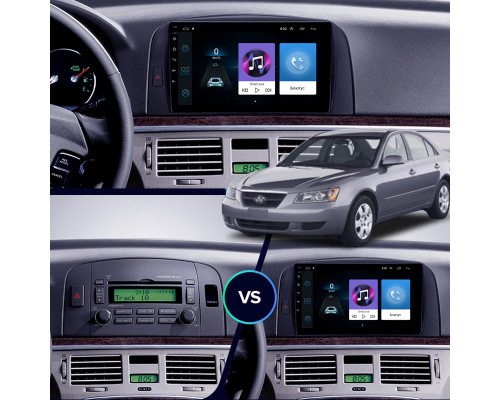Штатная магнитола Lesko для Hyundai Sonata V (NF) 2004-2010 экран 9" 1/16Gb Wi-Fi GPS Base