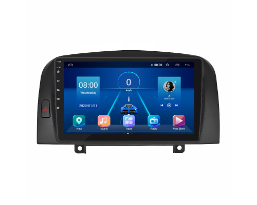 Штатная магнитола Lesko для Hyundai Sonata V (NF) 2004-2010 экран 9" 6/128Gb 4G Wi-Fi GPS Top