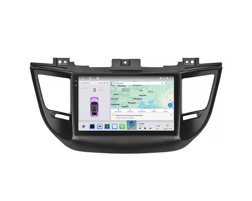 Штатная магнитола Lesko для Hyundai Tucson III 2015-2018 экран 9" 4/64 QLED CarPlay 4G Wi-Fi GPS 360 Prime