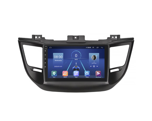 Штатная магнитола Lesko для Hyundai Tucson III 2015-2018 экран 9" 6/128Gb 4G Wi-Fi GPS Top