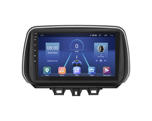 Штатная магнитола Lesko для Hyundai Tucson III Рестайлинг 2018-2021 экран 10" 2/32Gb 4G Wi-Fi GPS Top