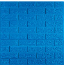 3D панель самоклеющаяся 700х770х5мм кирпич Синий (003-5) SW-00000154