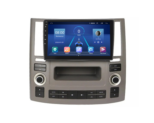 Штатная магнитола Lesko для Infiniti FX I (S50) Рестайлинг 2006-2009 экран 9" 2/32Gb 4G Wi-Fi GPS Top