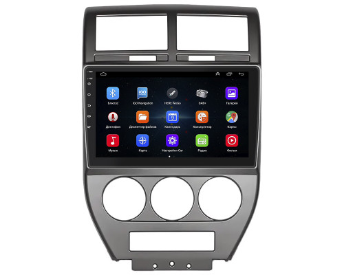 Штатная магнитола Lesko для Jeep Compass I 2006-2010 экран 10" 1/16Gb Wi-Fi GPS Base