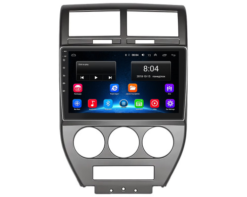 Штатная магнитола Lesko для Jeep Compass I 2006-2010 экран 10" 2/32Gb Wi-Fi GPS Base