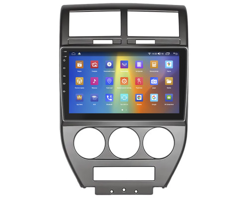 Штатная магнитола Lesko для Jeep Compass I 2006-2010 экран 10" 4/64Gb CarPlay 4G Wi-Fi GPS Prime