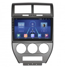 Штатная магнитола Lesko для Jeep Compass I 2006-2010 экран 10" 2/32Gb 4G Wi-Fi GPS Top