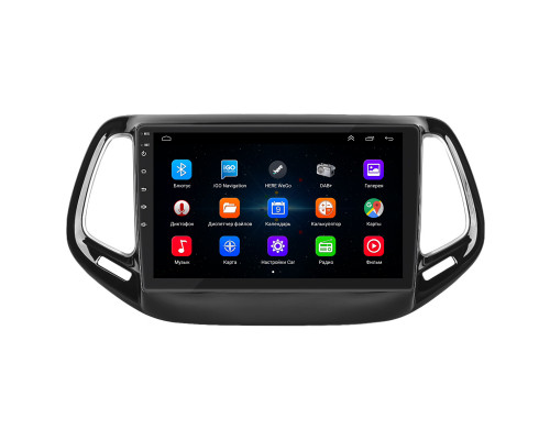 Штатная магнитола Lesko для Jeep Compass II 2017-н.в. экран 10" 1/16Gb Wi-Fi GPS Base