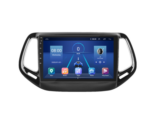 Штатная магнитола Lesko для Jeep Compass II 2017-н.в. экран 10" 6/128Gb 4G Wi-Fi GPS Top