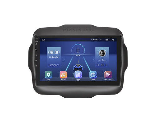 Штатная магнитола Lesko для Jeep Renegade I 2014-2019 экран 9" 6/128Gb 4G Wi-Fi GPS Top