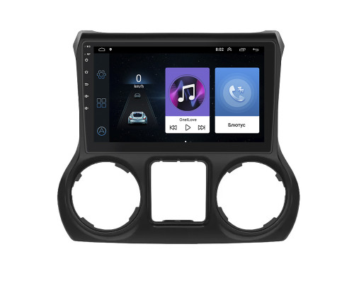 Штатная магнитола Lesko для Jeep Wrangler III (JK) 2007-2018 экран 10" 1/16Gb Wi-Fi GPS Base