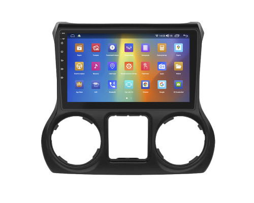 Штатная магнитола Lesko для Jeep Wrangler III (JK) 2007-2018 экран 10" 2/32Gb CarPlay 4G Wi-Fi GPS Prime