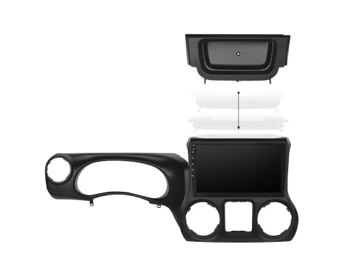 Штатная магнитола Lesko для Jeep Wrangler III (JK) 2007-2018 экран 10" 4/64Gb 4G Wi-Fi GPS Top