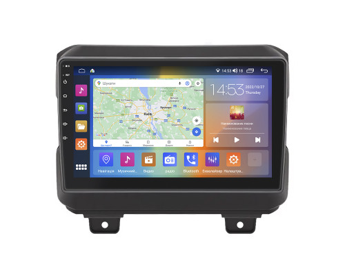 Штатная магнитола Lesko для Jeep Wrangler IV (JL) 2017-н.в. экран 9" 2/32Gb CarPlay 4G Wi-Fi GPS Prime