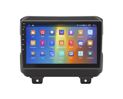 Штатная магнитола Lesko для Jeep Wrangler IV (JL) 2017-н.в. экран 9" 2/32Gb CarPlay 4G Wi-Fi GPS Prime