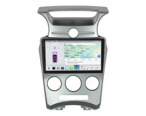 Штатная магнитола Lesko для Kia Carens II (UN) 2006-2012 экран 9" 4/64 QLED CarPlay 4G Wi-Fi GPS 360 Prime