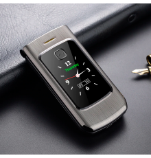 Телефон Tkexun F18 (Happyhere F18) silver. Dual display