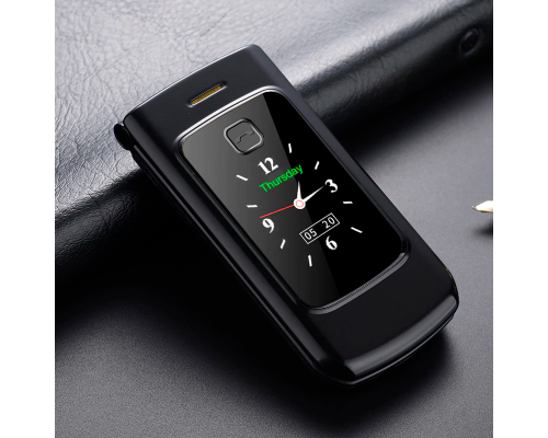 Телефон Tkexun F18 (Happyhere F18) black. Dual display