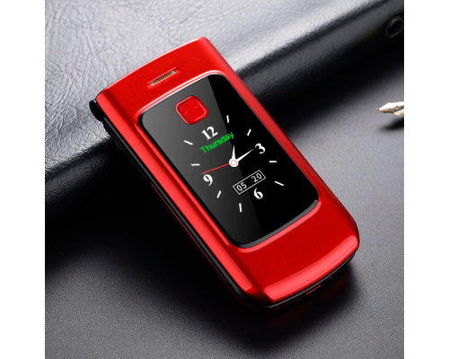 Телефон Tkexun F18 (Happyhere F18) red. Dual display