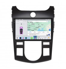 Штатная магнитола Lesko для Kia Cerato II 2008-2013 экран 9" 4/64 QLED CarPlay 4G Wi-Fi GPS 360 Prime