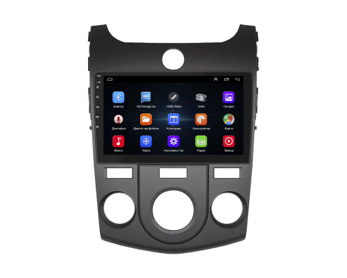 Штатная магнитола Lesko для Kia Cerato II Manual AC 2008-2013 экран 9" 1/16Gb Wi-Fi GPS Base