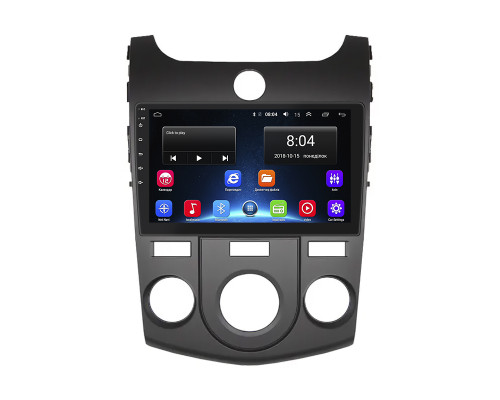 Штатная магнитола Lesko для Kia Cerato II Manual AC 2008-2013 экран 9" 2/32Gb Wi-Fi GPS Base