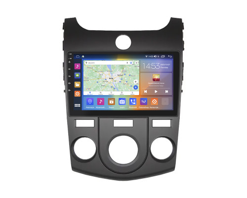 Штатная магнитола Lesko для Kia Cerato II Manual AC 2008-2013 экран 9" 4/64Gb CarPlay 4G Wi-Fi GPS Prime