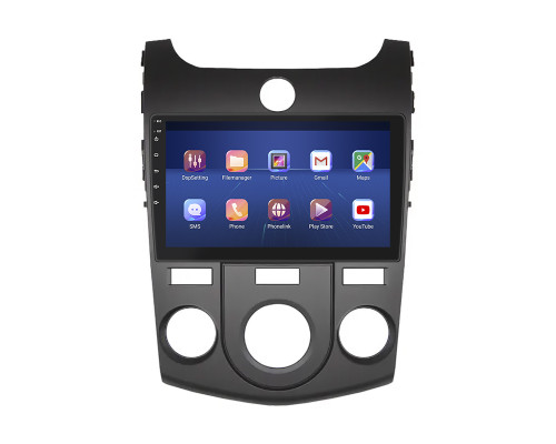 Штатная магнитола Lesko для Kia Cerato II Manual AC 2008-2013 экран 9" 4/64Gb 4G Wi-Fi GPS Top
