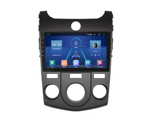 Штатная магнитола Lesko для Kia Cerato II Manual AC 2008-2013 экран 9" 6/128Gb 4G Wi-Fi GPS Top