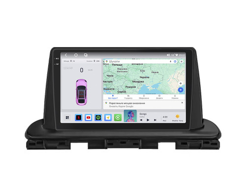 Штатная магнитола Lesko для Kia Cerato IV 2018-2021 экран 9" 4/64 QLED CarPlay 4G Wi-Fi GPS 360 Prime