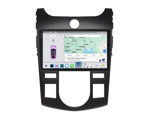 Штатная магнитола Lesko для Kia Forte I 2008-2013 экран 9" 4/64 QLED CarPlay 4G Wi-Fi GPS 360 Prime