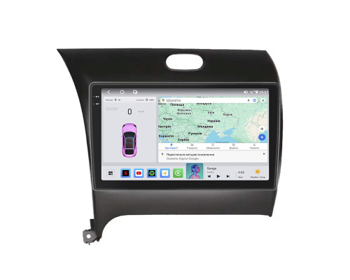 Штатная магнитола Lesko для Kia Forte II 2013-2016 экран 9" 4/64 QLED CarPlay 4G Wi-Fi GPS 360 Prime