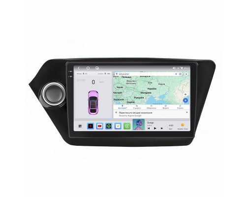Штатная магнитола Lesko для Kia K2 III (QB) 2011-2017 экран 9" 4/64 QLED CarPlay 4G Wi-Fi GPS 360 Prime