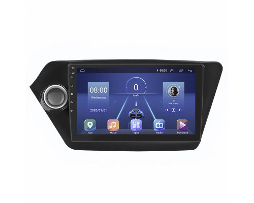 Штатная магнитола Lesko для Kia K2 III (QB) 2011-2017 экран 9" 6/128Gb 4G Wi-Fi GPS Top