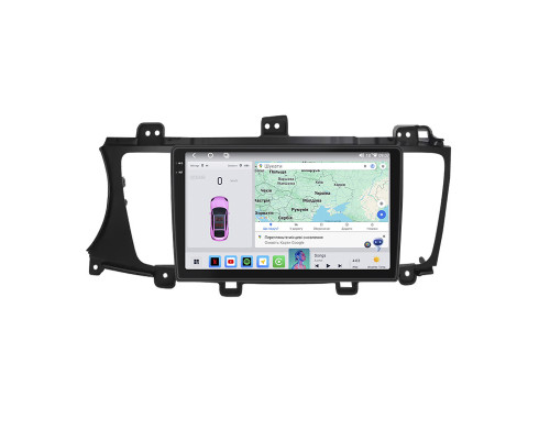 Штатная магнитола Lesko для Kia K7 VG (I) Рестайлинг 2012-2015 экран 9" 4/64 QLED CarPlay 4G Wi-Fi GPS 360 Prime