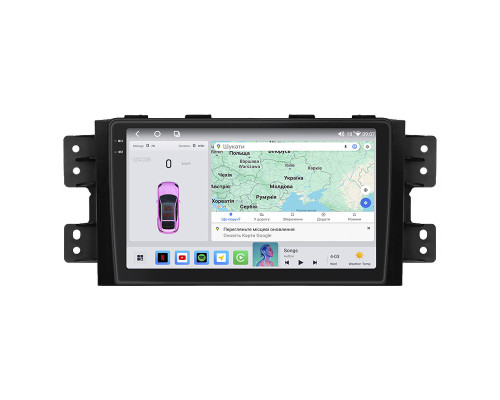 Штатная магнитола Lesko для Kia Mohave I 2008-2016 экран 9" 4/64 QLED CarPlay 4G Wi-Fi GPS 360 Prime